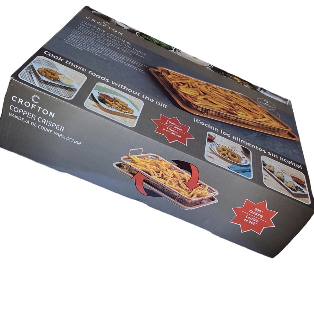 Crofton Copper Crisper Nonstick Basket & Cookie Sheet Two Piece Set - Picture 7 of 9